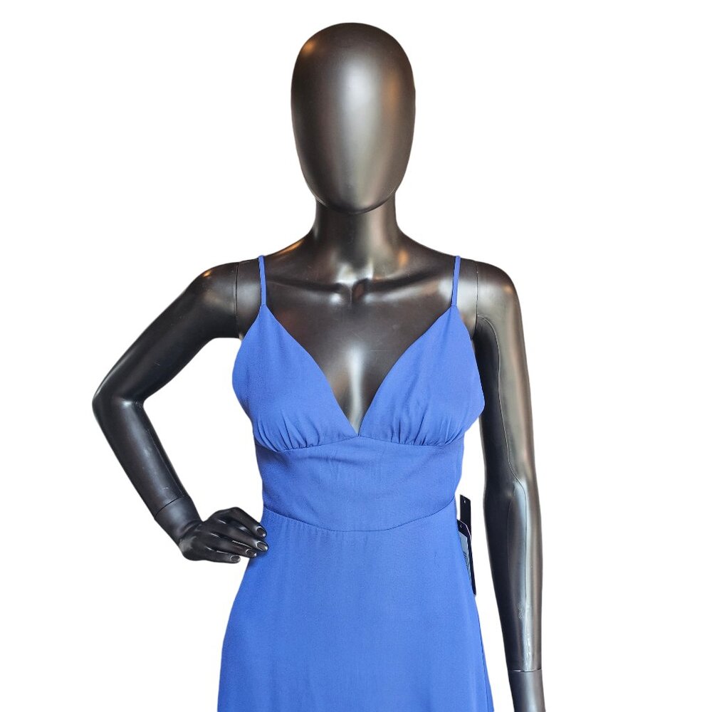 Royal Blue Chiffon Slip Dress - Lulus - NWT